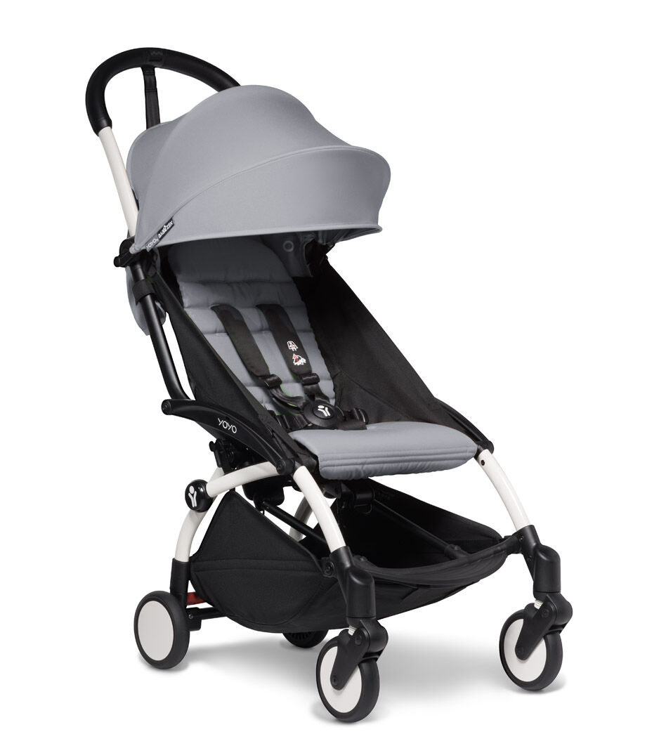 YoYo² Stroller White Frame with Stone Textiles, Stone, mainview